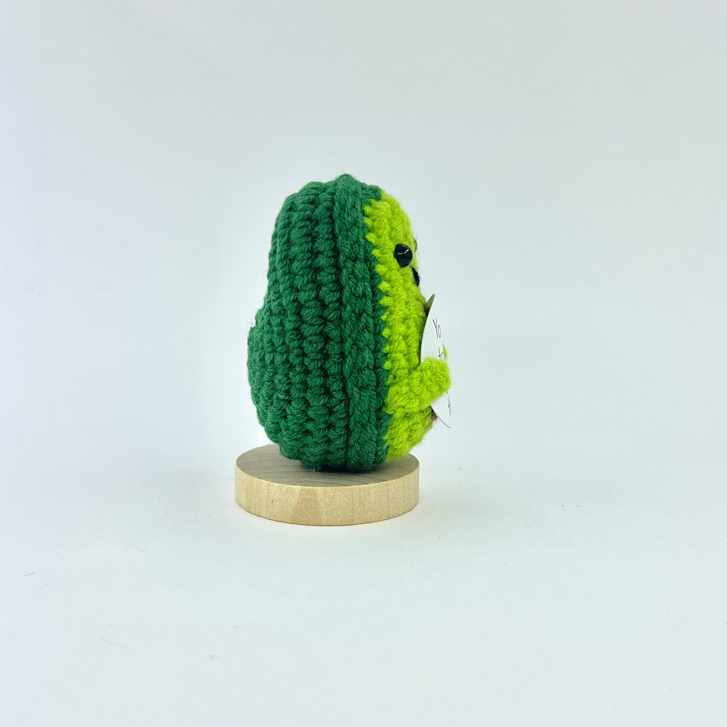 Positive Avocado Crochet Pocket Hug