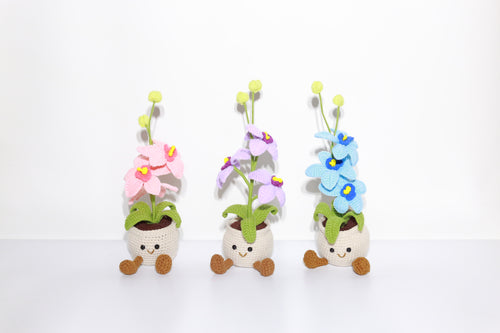 Crochet Orchid Flower Pot – Cute Everlasting Flower