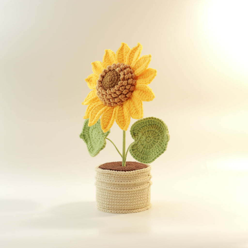 Crochet Sunflower Pot – Everlasting Flower