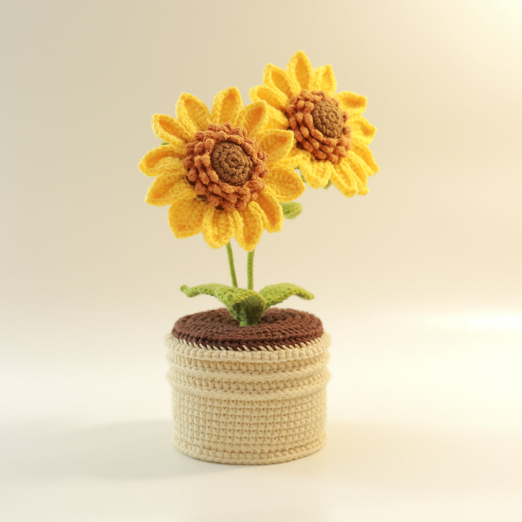 Crochet Sunflower Pot – Everlasting Flower