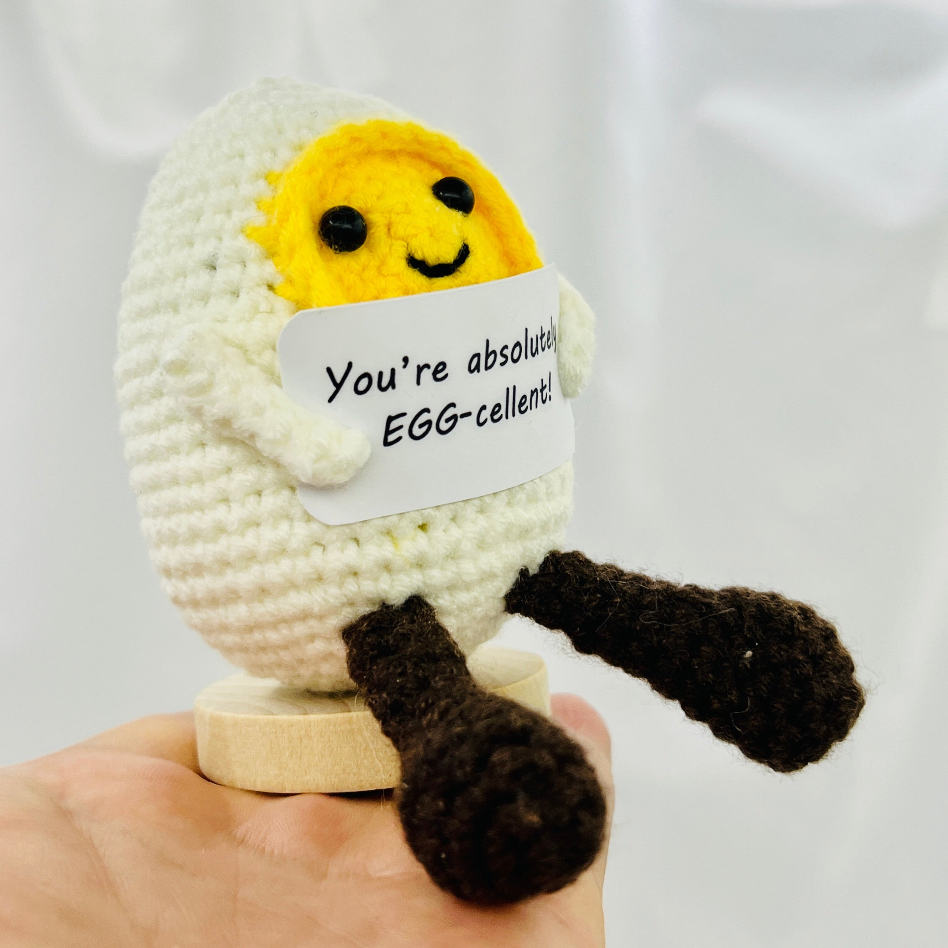 Positive Egg Crochet Pocket Hug