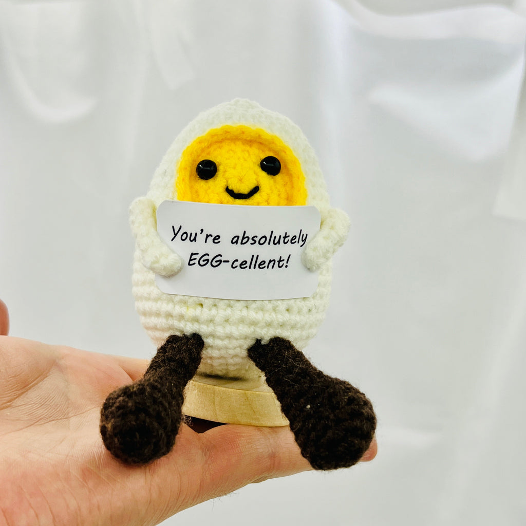 Positive Egg Crochet Pocket Hug