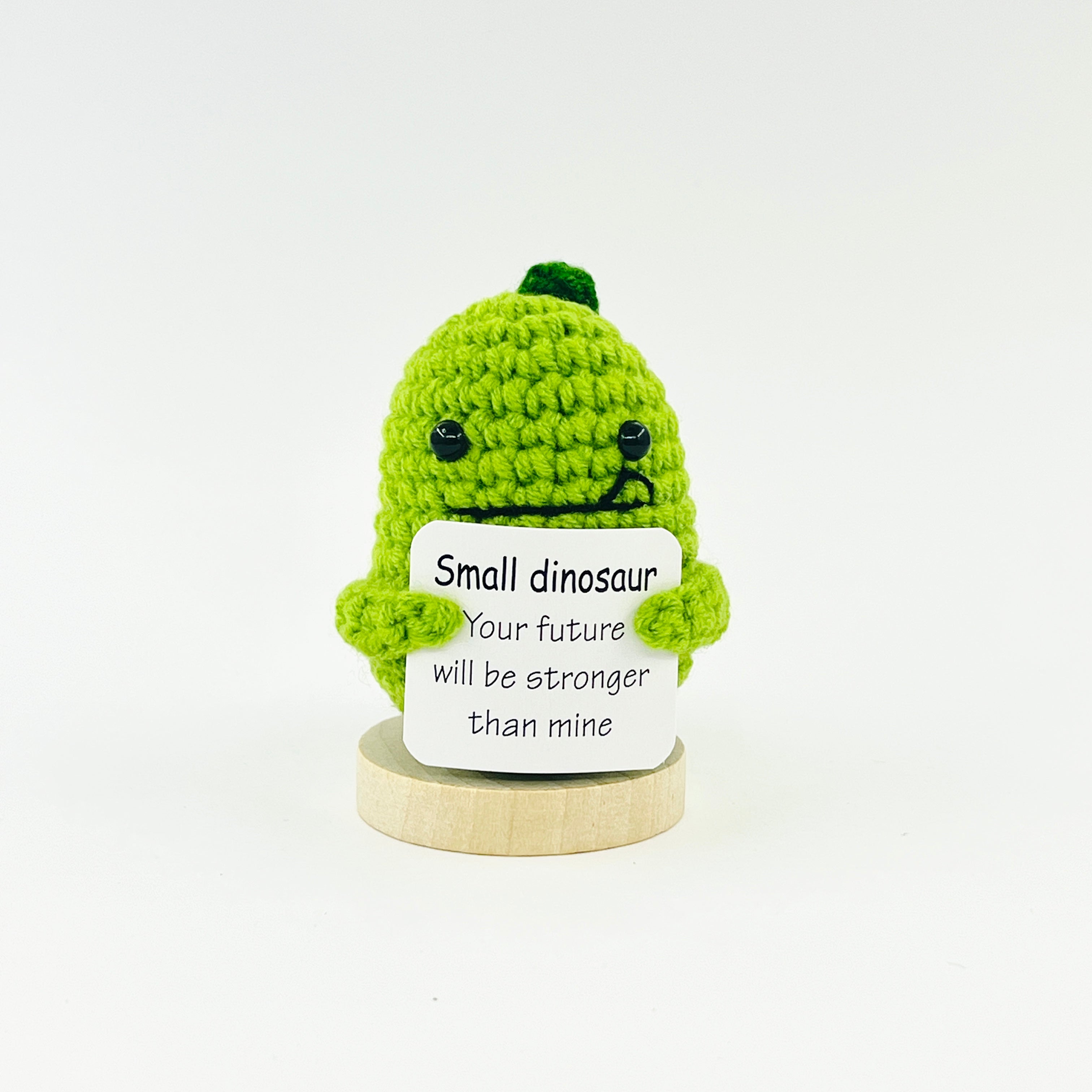 Positive Dinosaur Crochet Pocket Hug