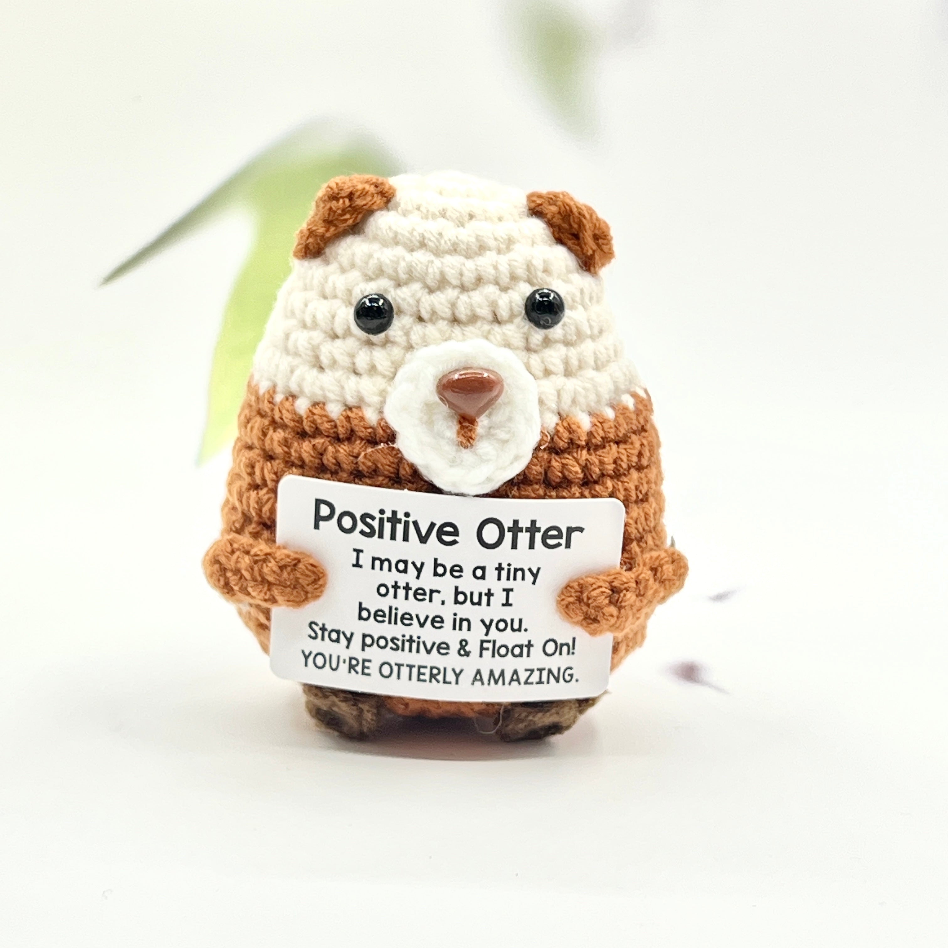 Positive Otter Crochet Pocket Hug