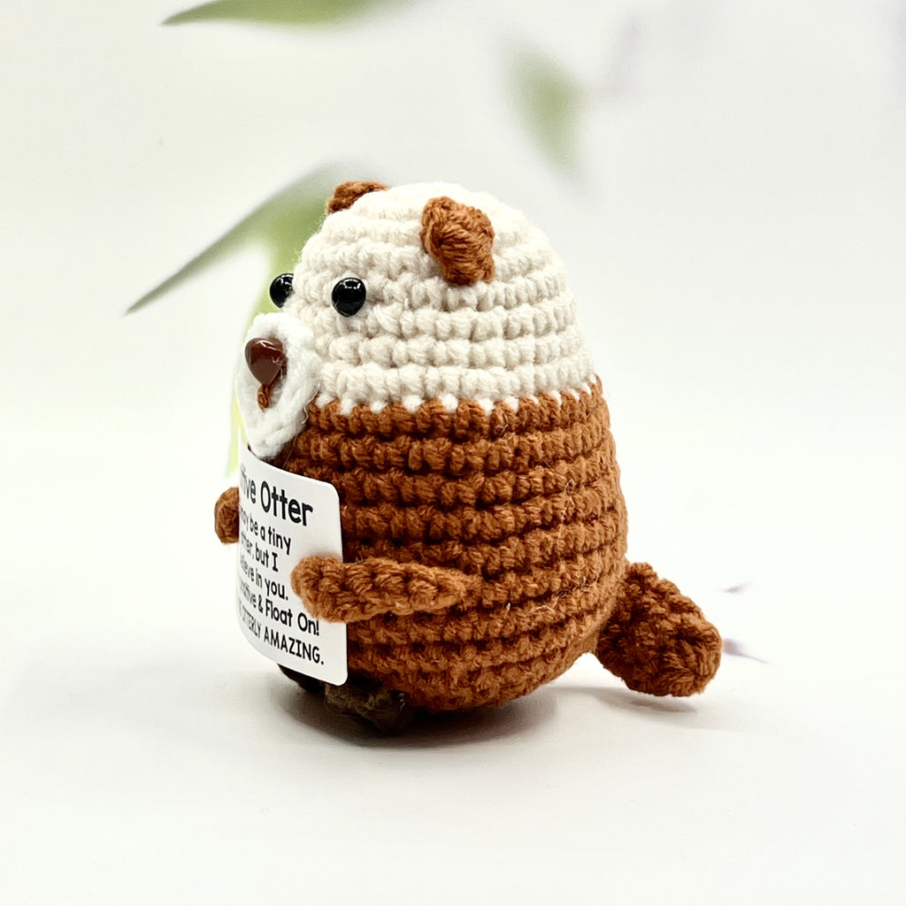 Positive Otter Crochet Pocket Hug