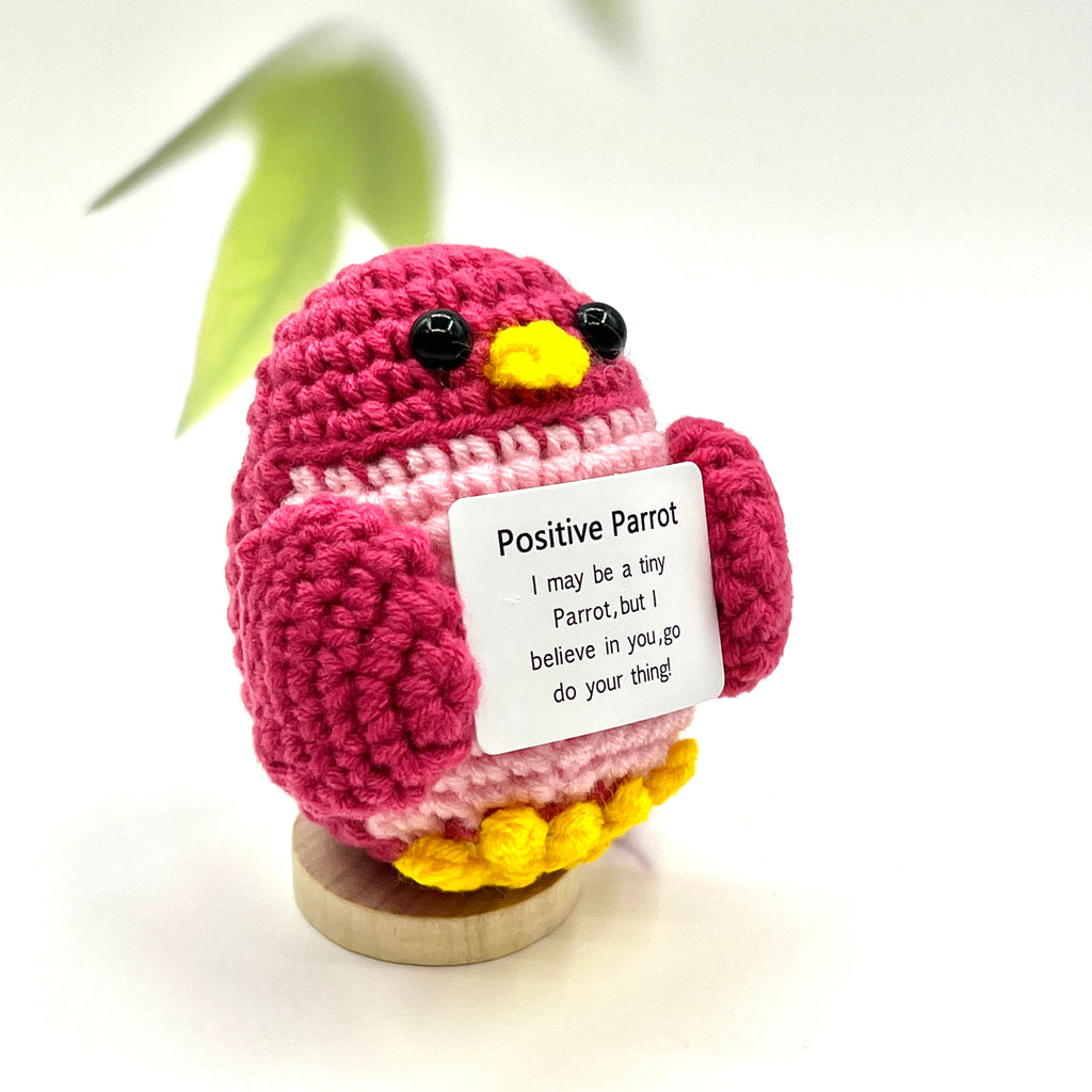 Positive Parrot Crochet Pocket Hug