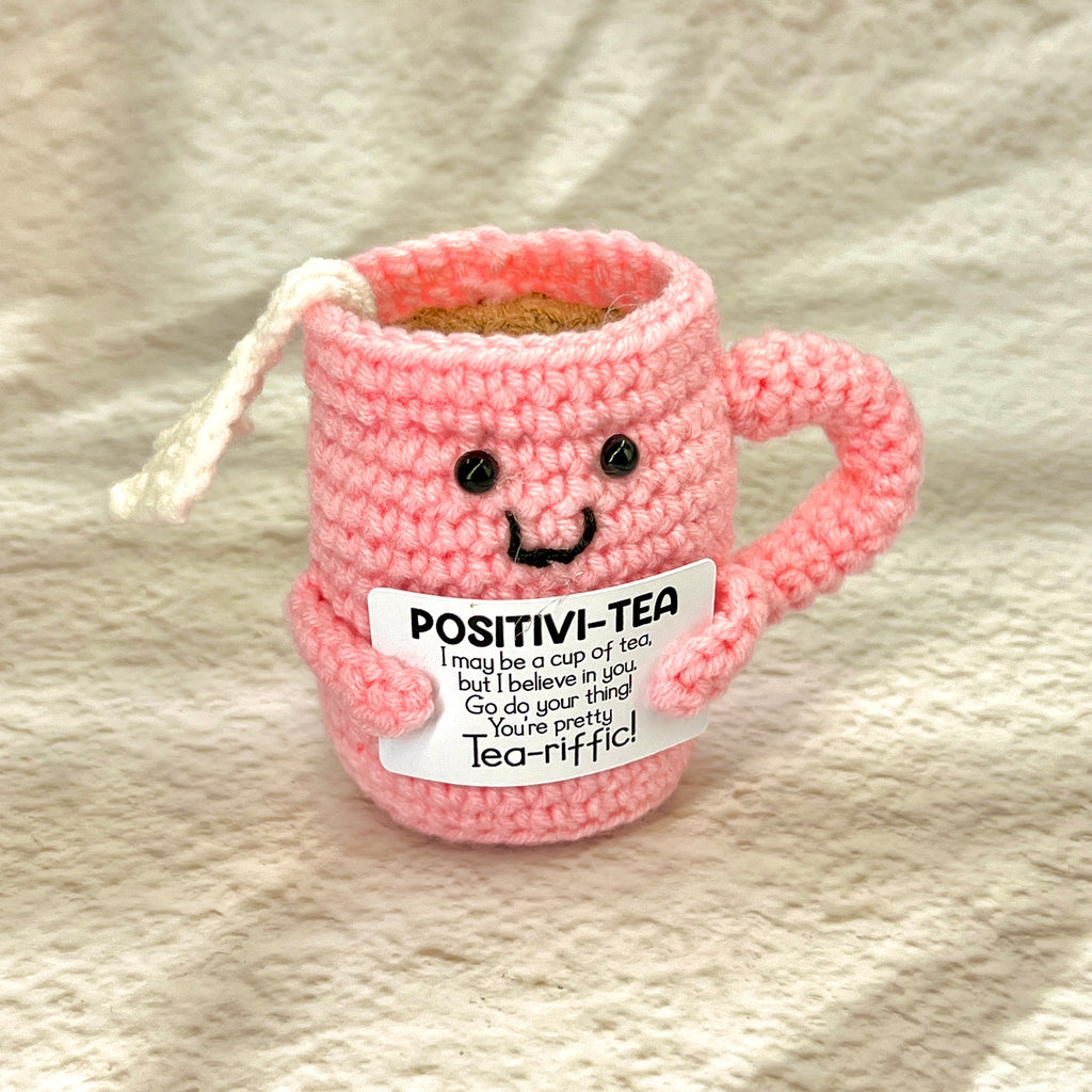 Positive Tea Crochet Pocket Hug