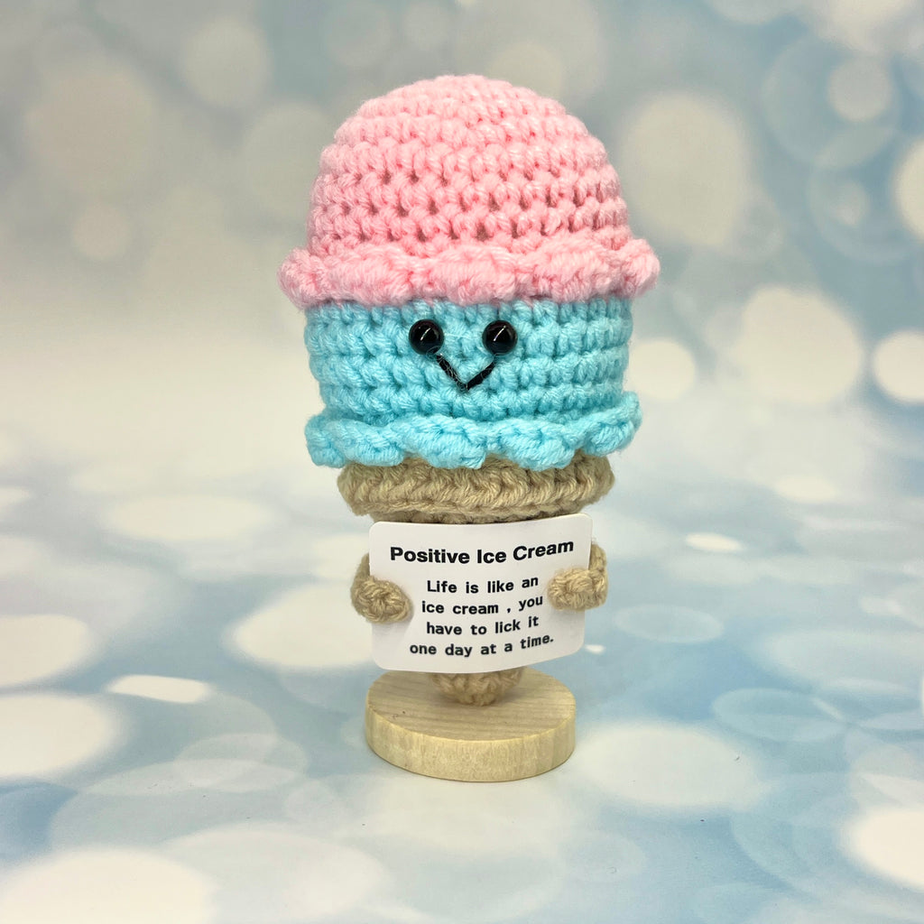 Positive Ice Cream — Tiny Treasure Crochet Pocket Hug