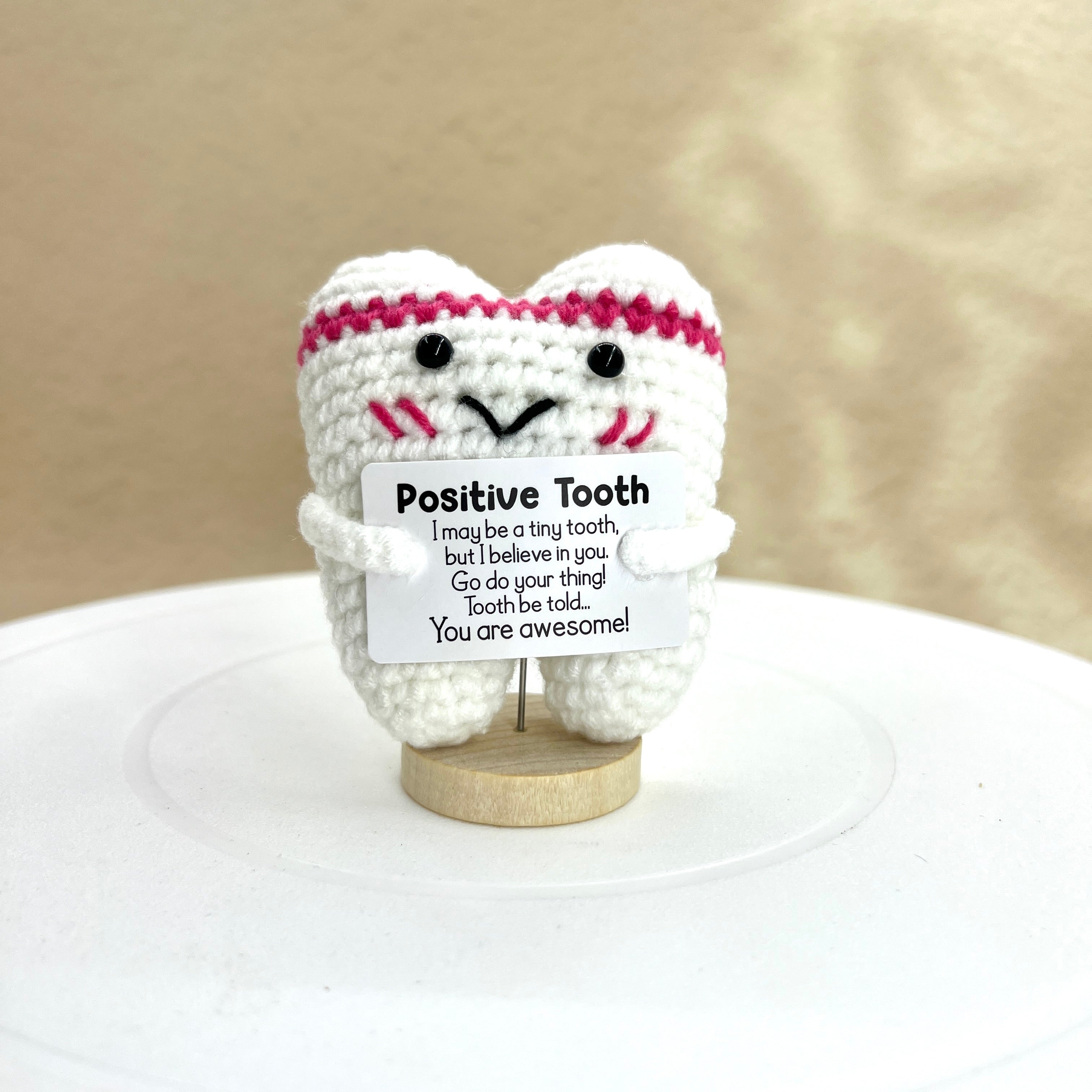 Positive Tooth – Crochet Pocket Hug