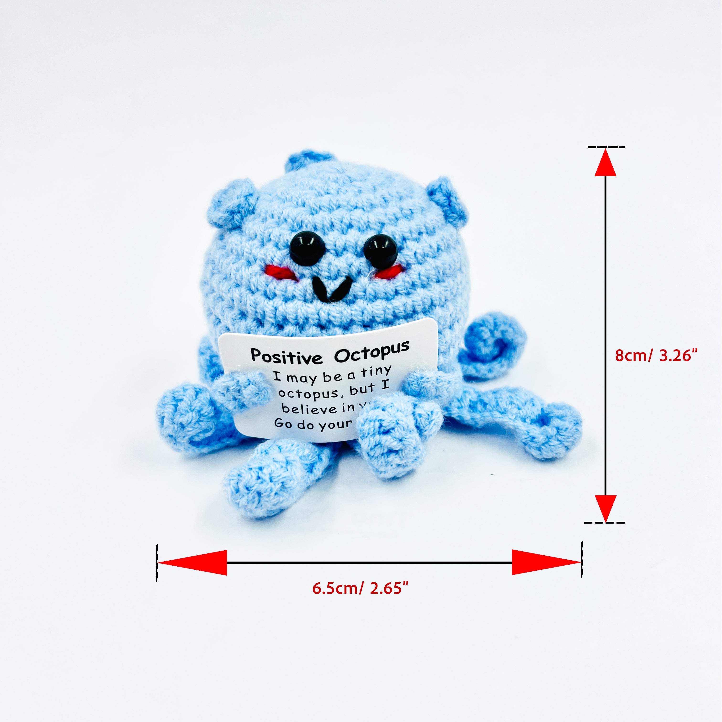 Positive Octopus Crochet Pocket Hug