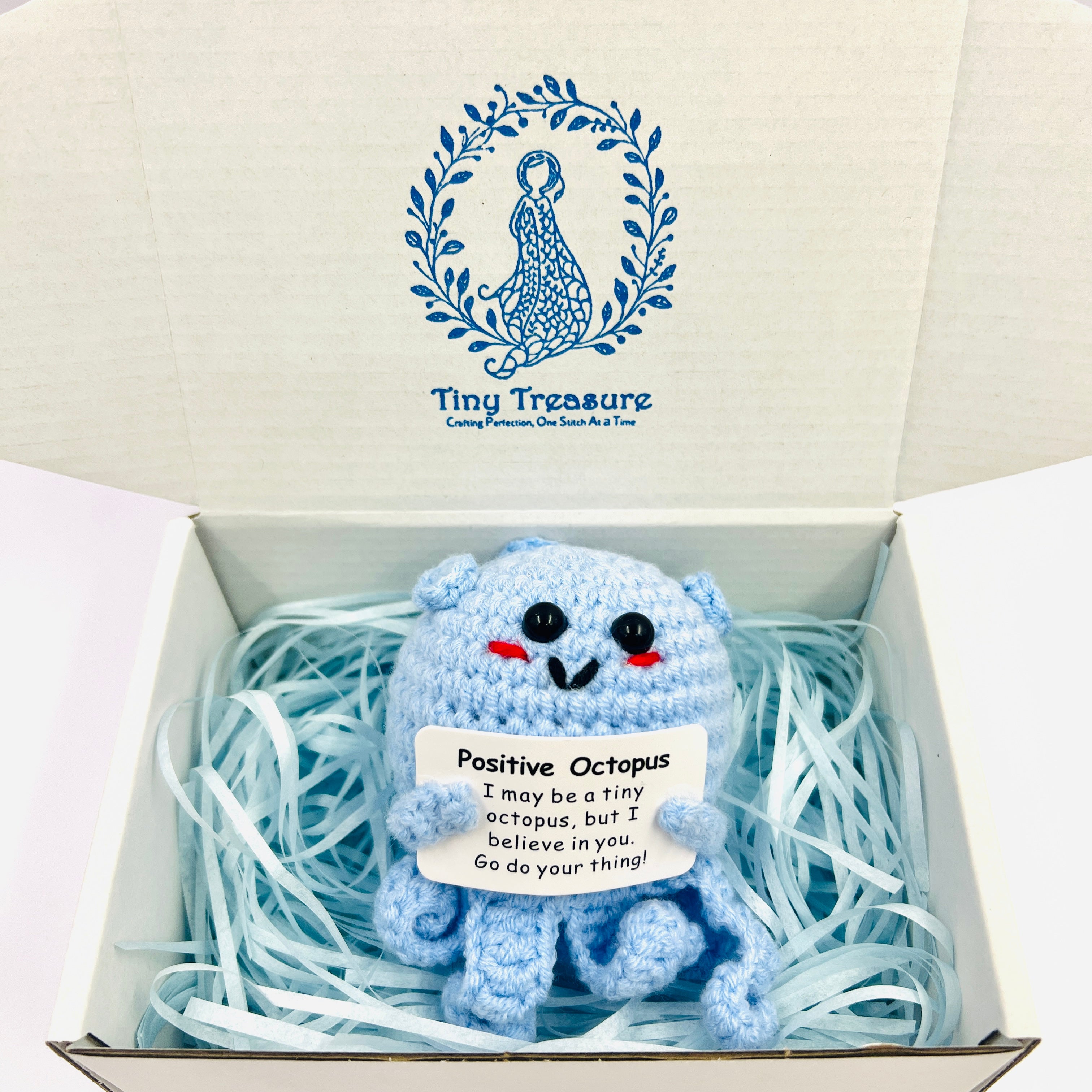 Positive Octopus Crochet Pocket Hug